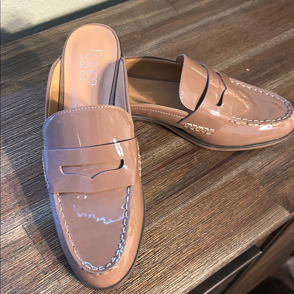 Franco Sarto Nude Patent Loafers